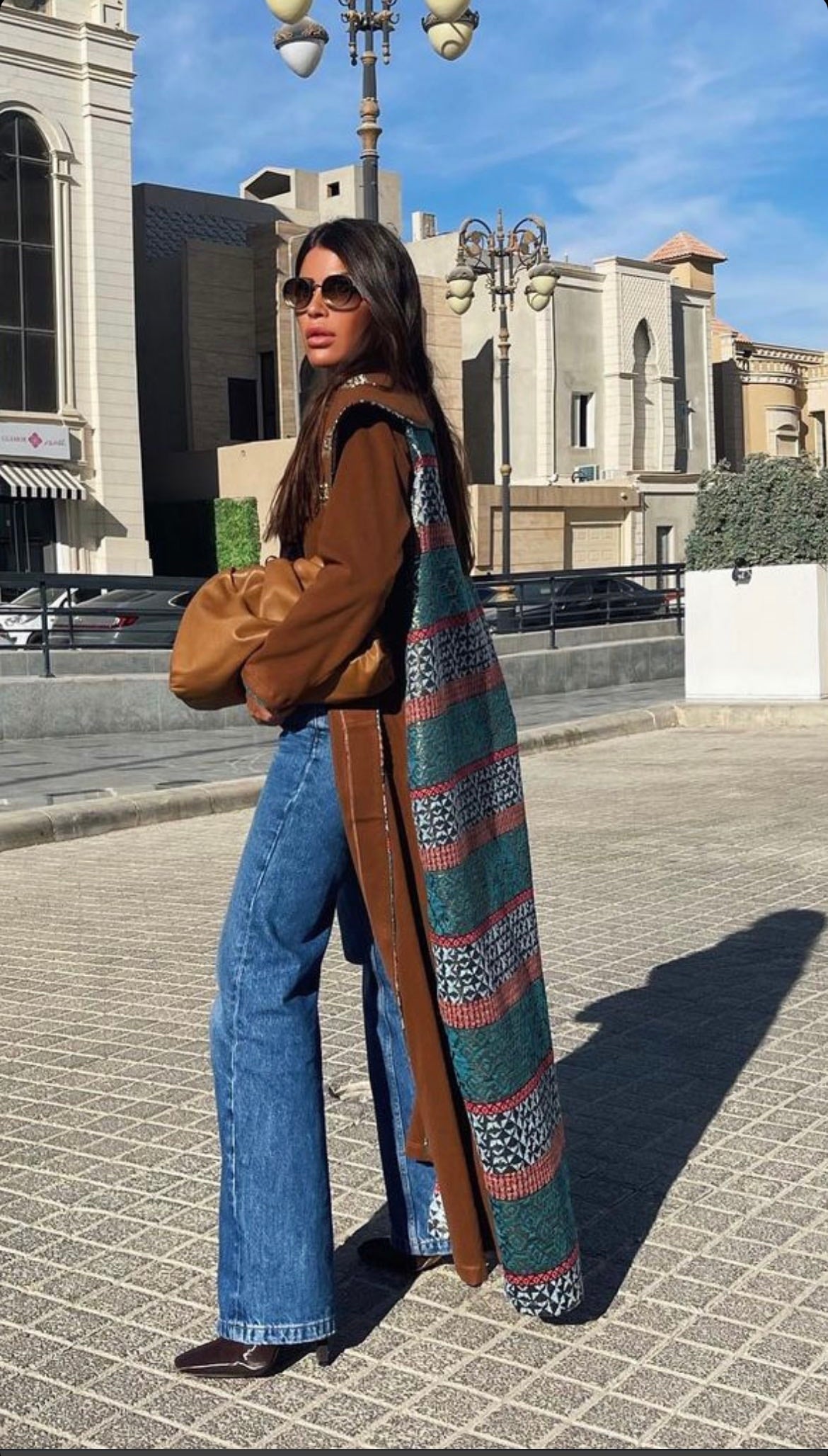 @fozaza in our Camel Embroidered Coat