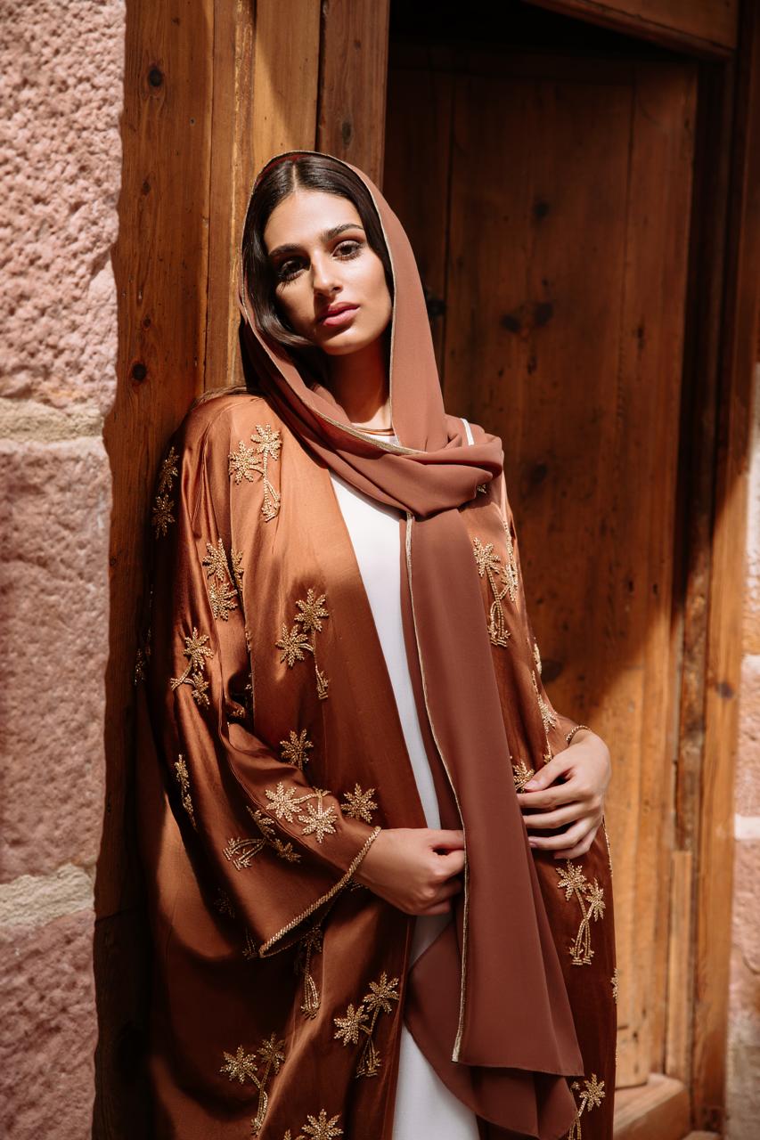 Satin Crepe Palm Abaya