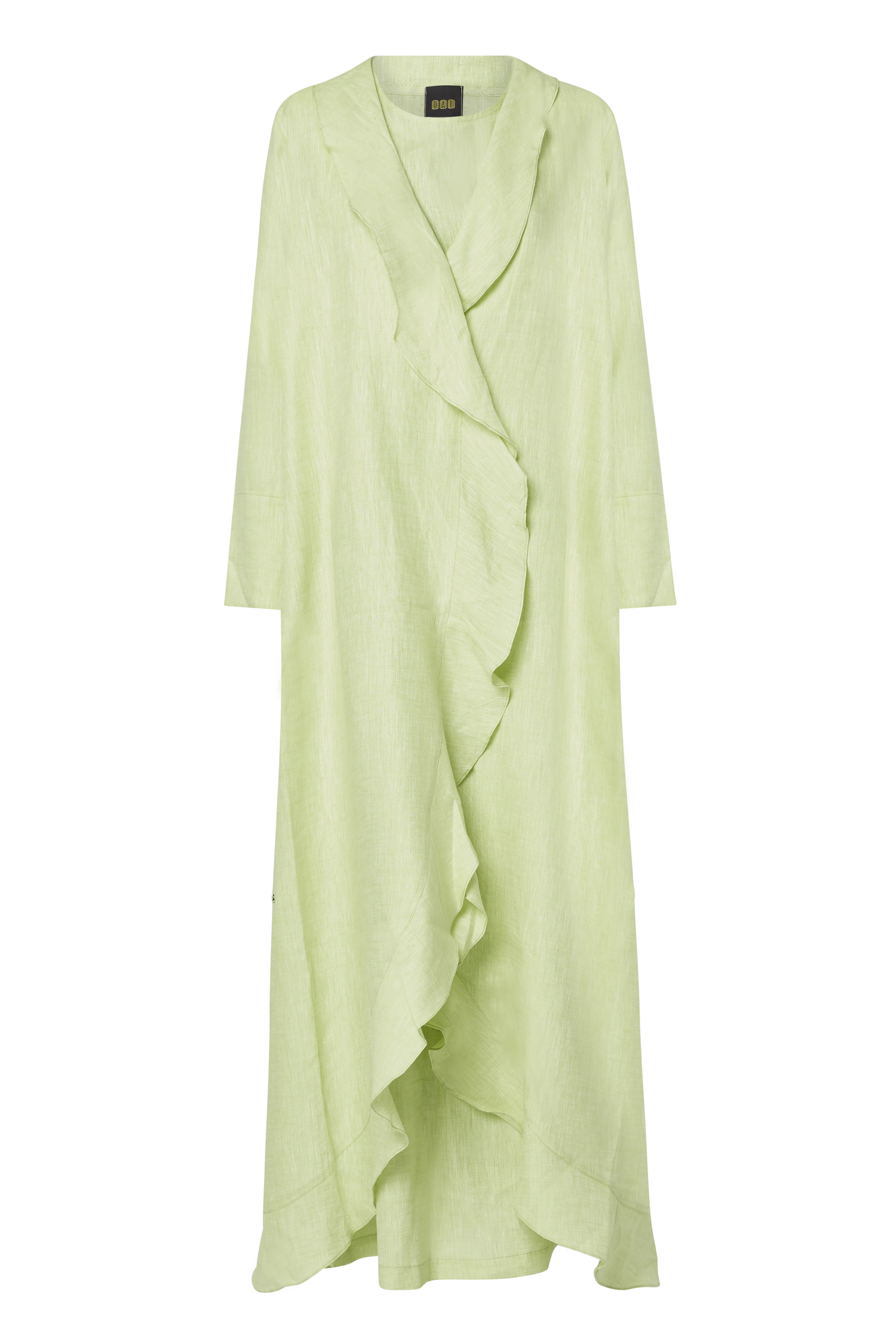 Linen Cardigan Set (Apple green)