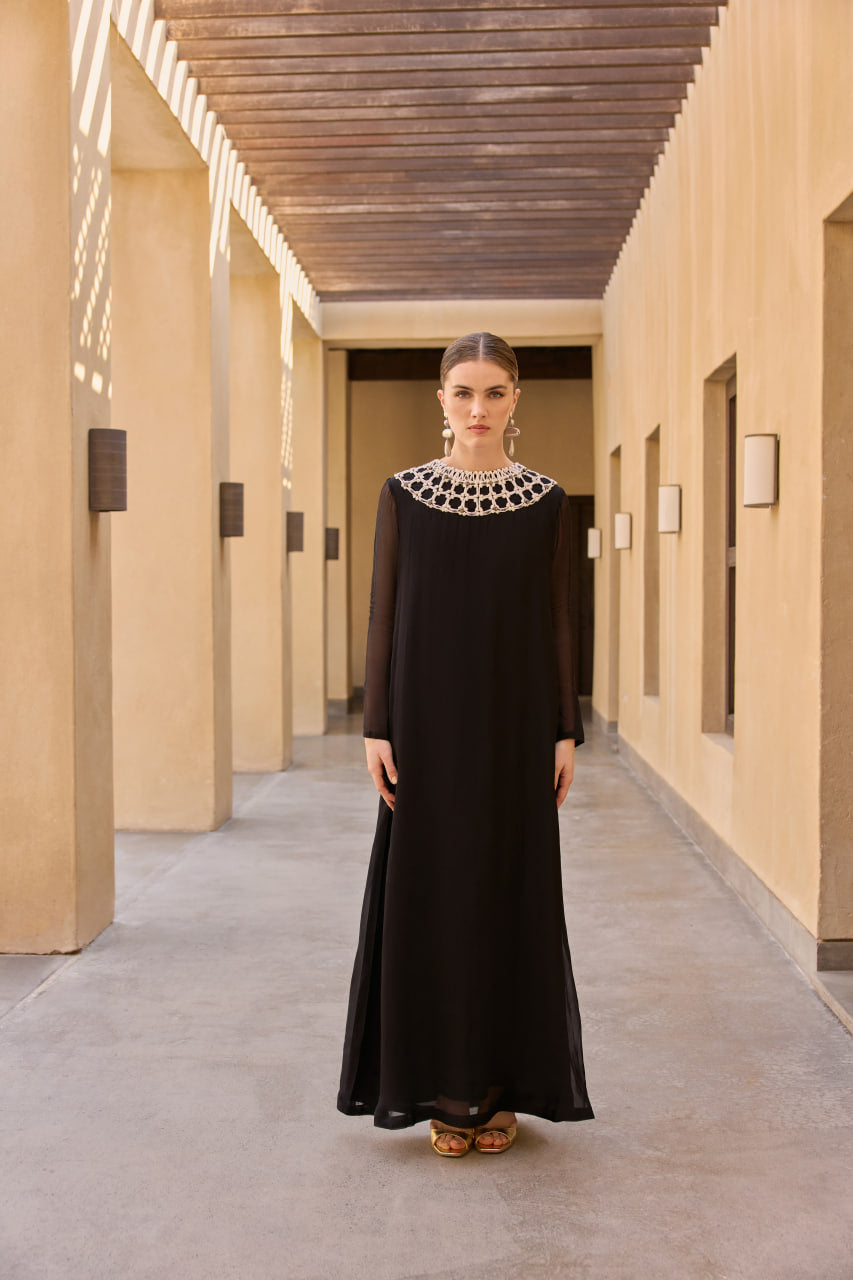 Monochrome Mosaic Kaftan
