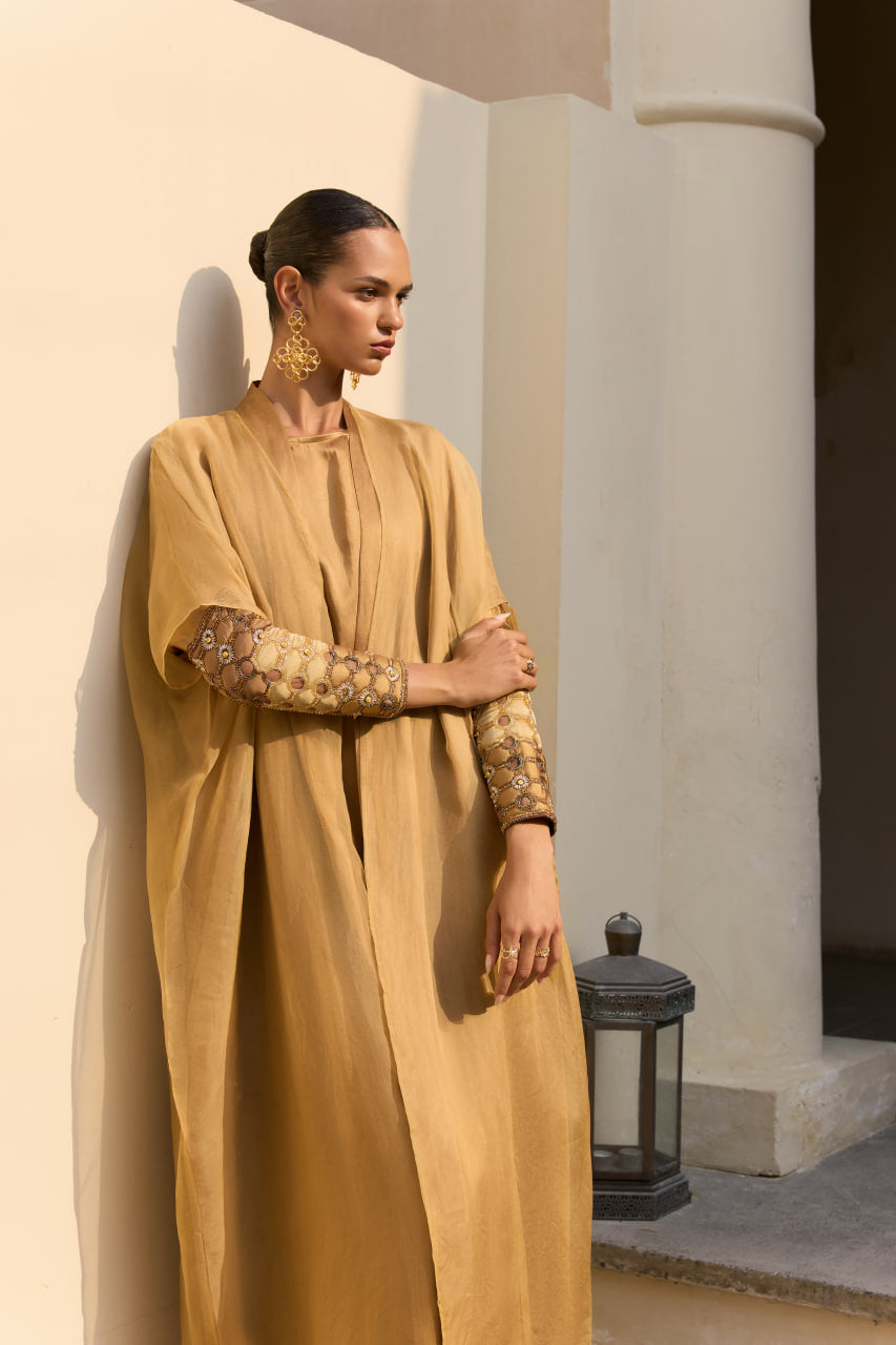 Gold Honeycomb Abaya