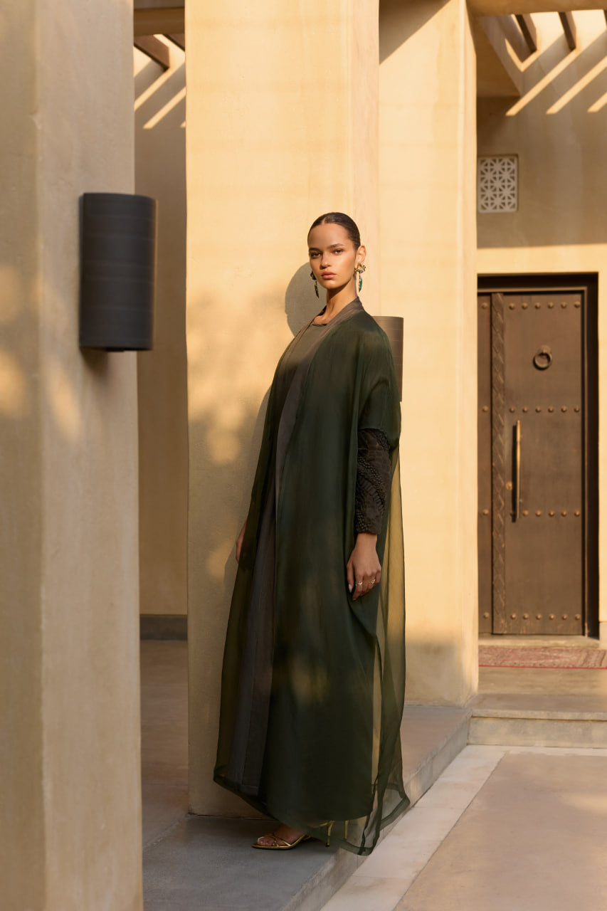 Olive Flutter Abaya