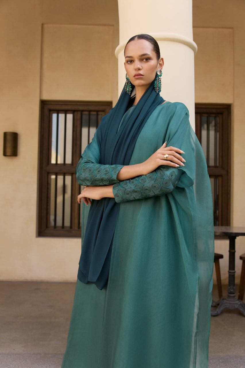 Talia Teal Tide Abaya