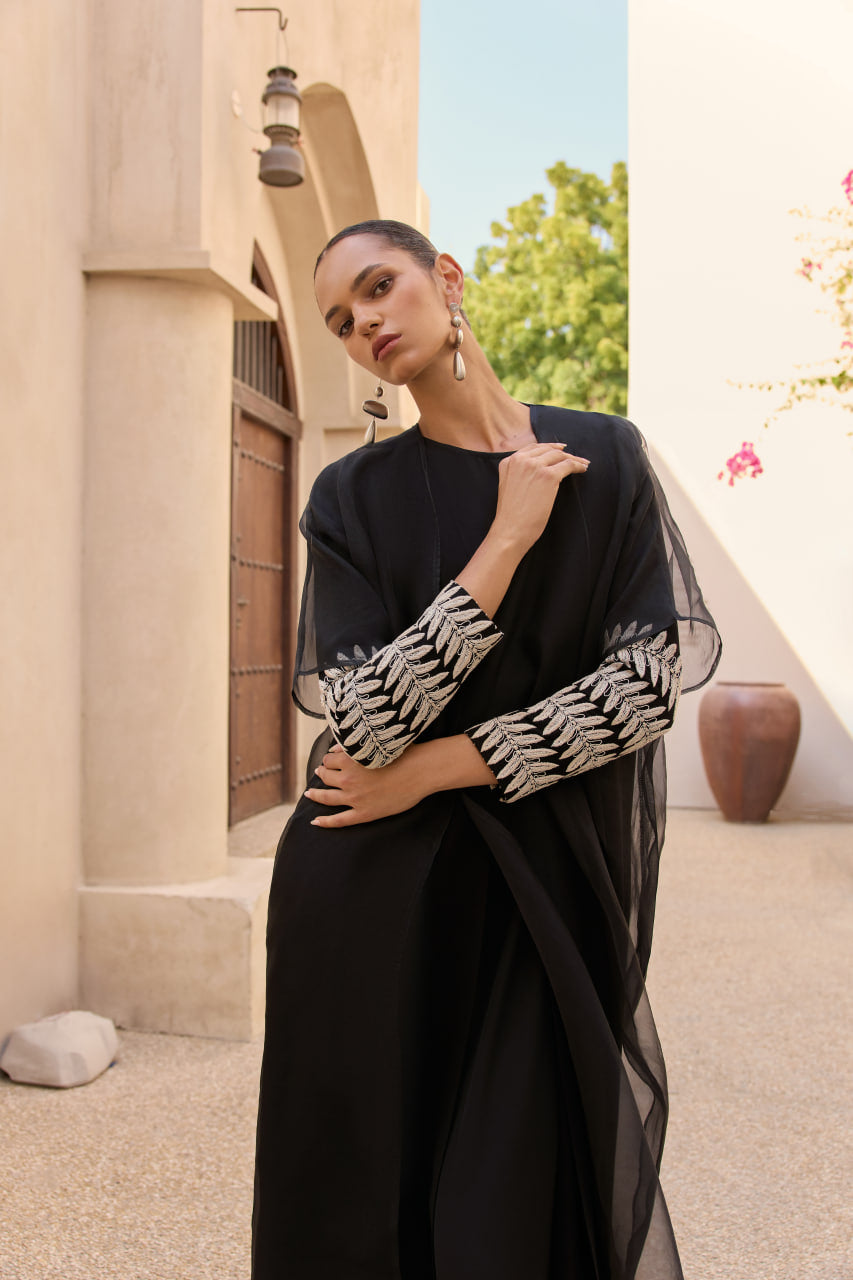 Ink Leaf Abaya